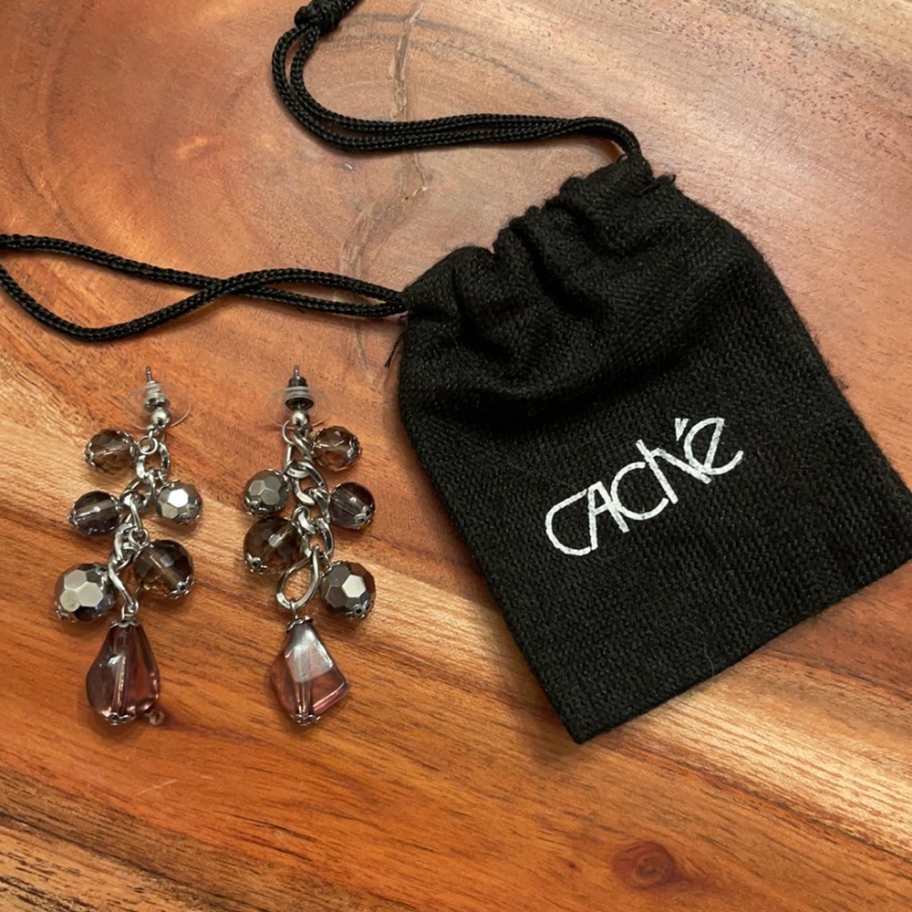 Cache Beaded Dangle Earrings - image 2